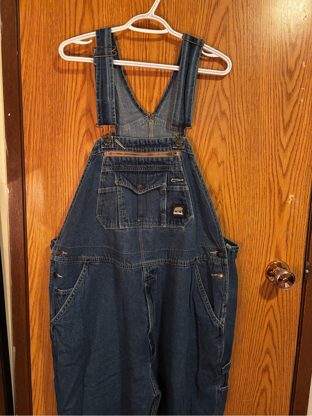 BERNE Men's Dark Blue Denim Overalls